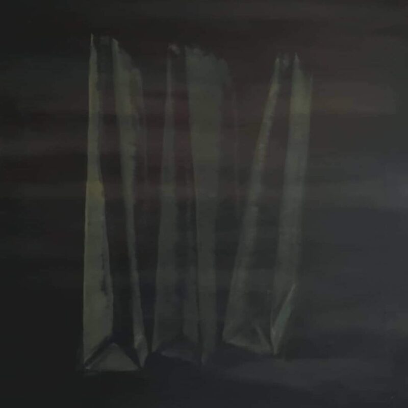 Three Bags I, 75x75, oil on canvas, Brit Windahl 2019